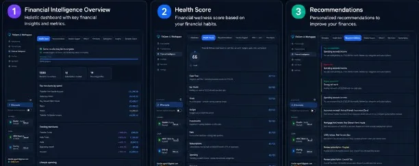 FinGem-AI Financial Intelligence workspace collage